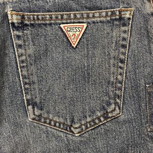 Vintage Guess Jeans Womens Sz 27 (Measures 24) Denim Made USA Light Wash 90s Y2K